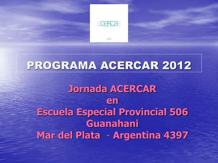 programa acercar 2012