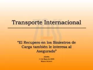 transporte internacional