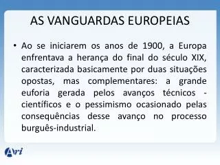 as vanguardas europeias