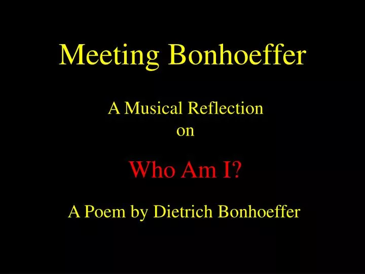 meeting bonhoeffer