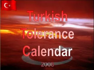 Turkish Tolerance Calendar