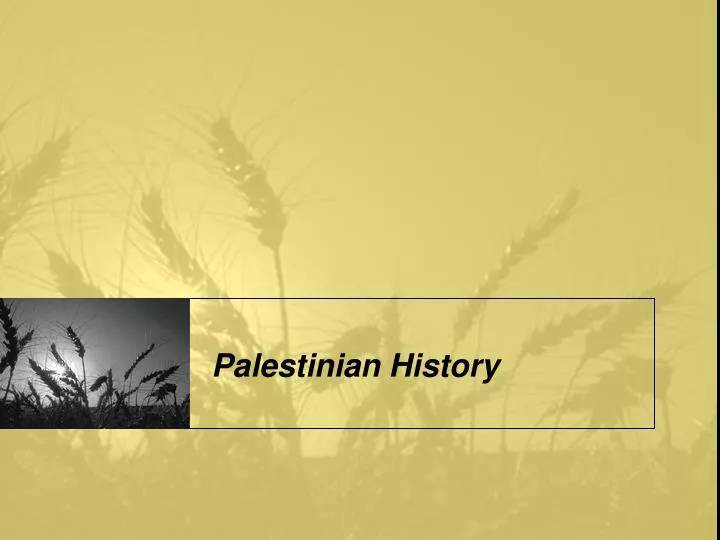 palestinian history