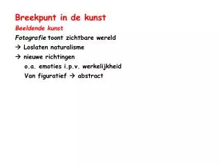 breekpunt in de kunst