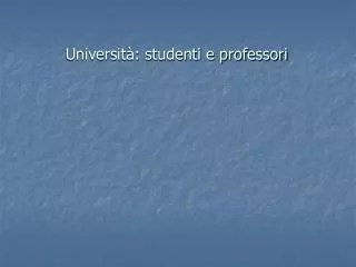 universit studenti e professori