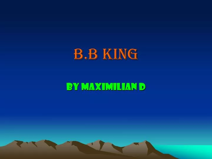 b b king