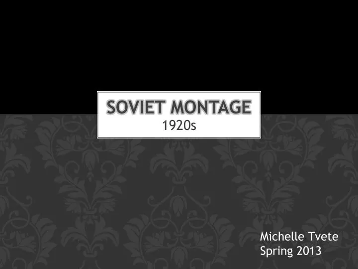 soviet montage