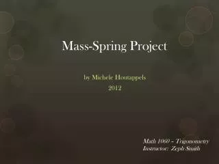 Mass-Spring Project