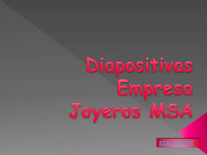 diapositivas empresa joyeros msa