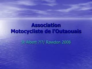 Association Motocycliste de l'Outaouais