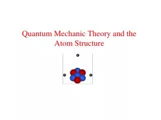 Quantum Mechanic Theory and the Atom Structure