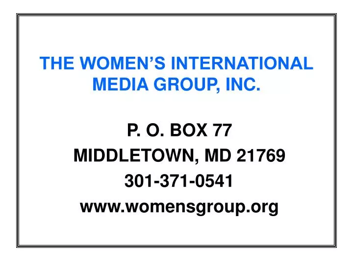 the women s international media group inc