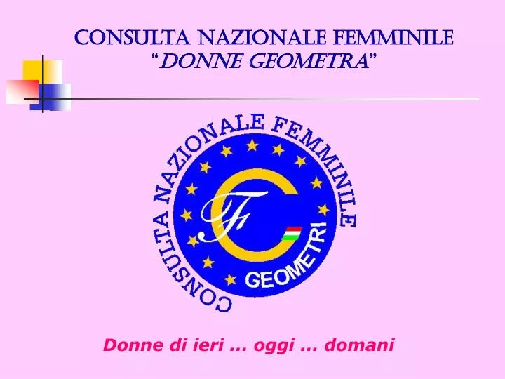 consulta nazionale femminile donne geometra