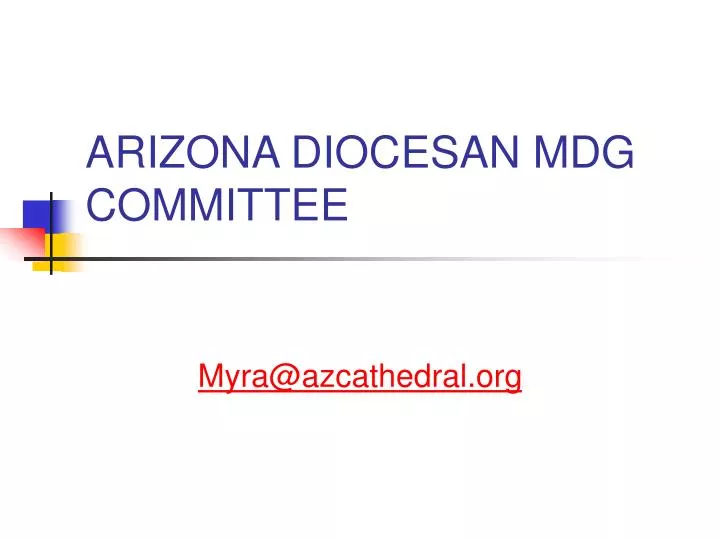 arizona diocesan mdg committee