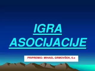 igra asocijacije