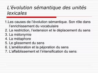 l volution s mantique des unit s lexicales