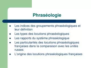 phras ologie