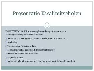 presentatie kwaliteitscholen