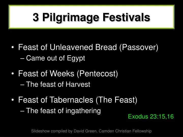 3 pilgrimage festivals