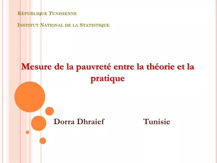 r publique tunisienne institut national de la statistique
