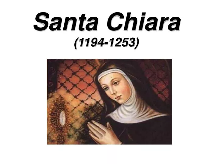 santa chiara 1194 1253