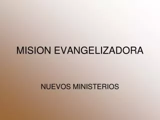 mision evangelizadora