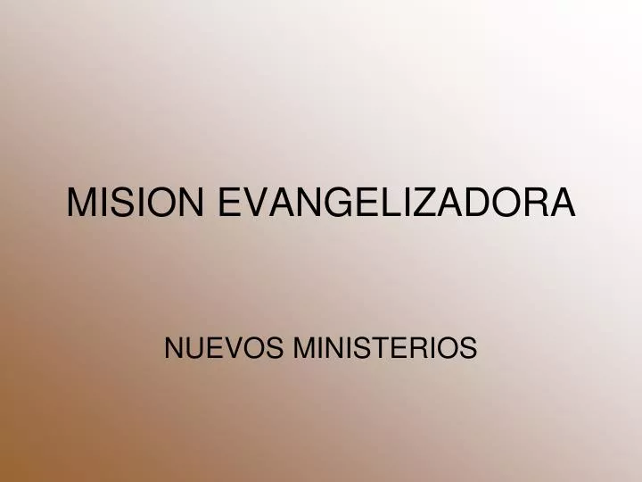 mision evangelizadora