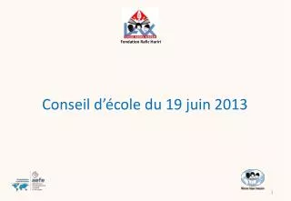 conseil d cole du 19 juin 2013