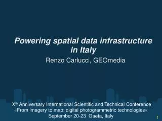Powering spatial data infrastructure in Italy