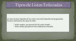 tipos de listas enlazadas
