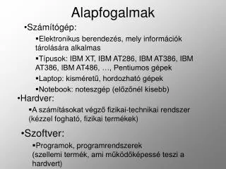 alapfogalmak