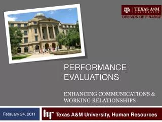 Performance EvaluationS Enhancing Communications &amp; Working Relationships