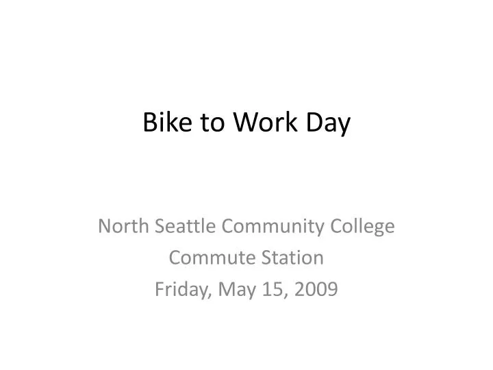 bike to work day