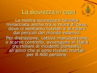 la sicurezza in casa