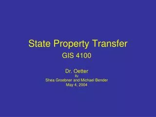 State Property Transfer