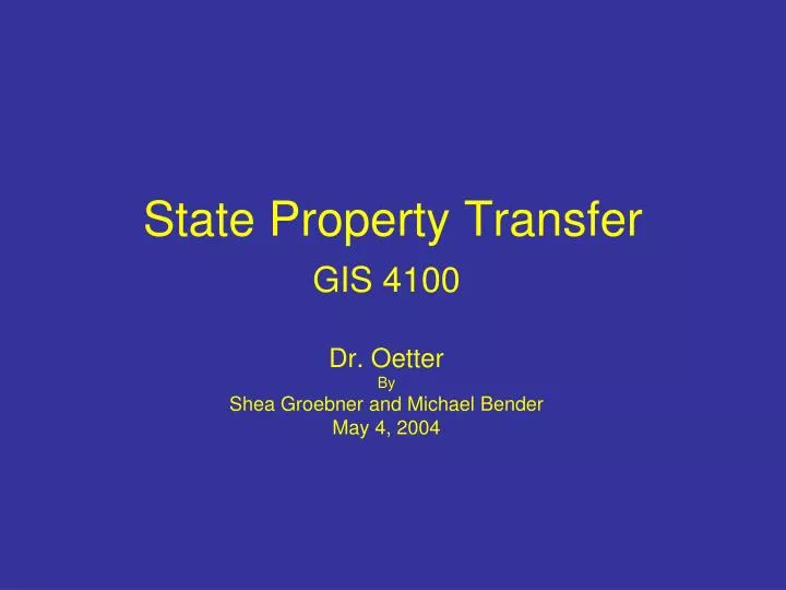 state property transfer