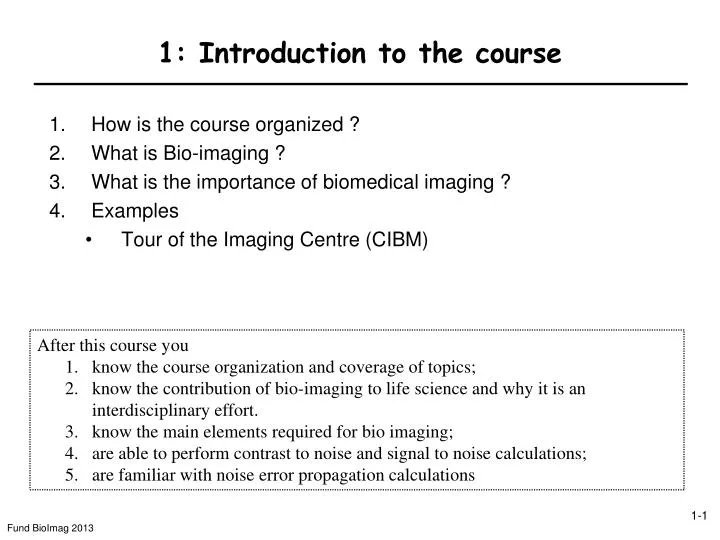1 introduction to the course