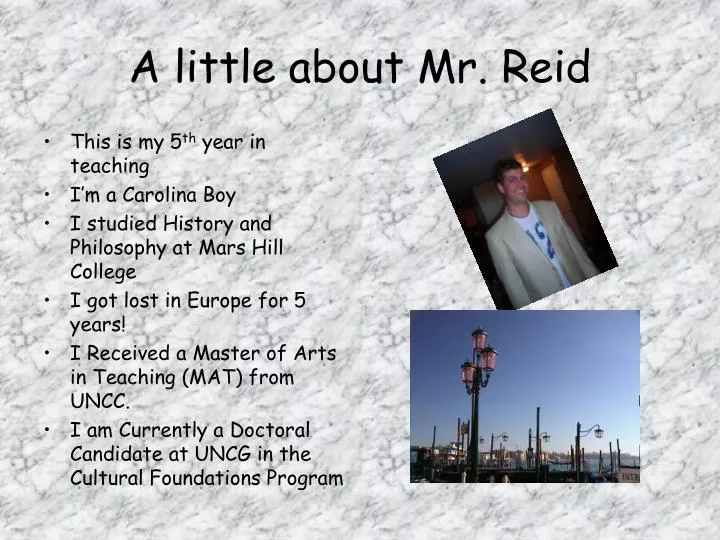 a little about mr reid
