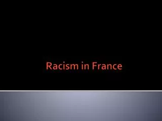 Racism in France