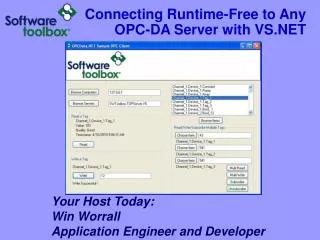 Connecting Runtime-Free to Any OPC-DA Server with VS.NET