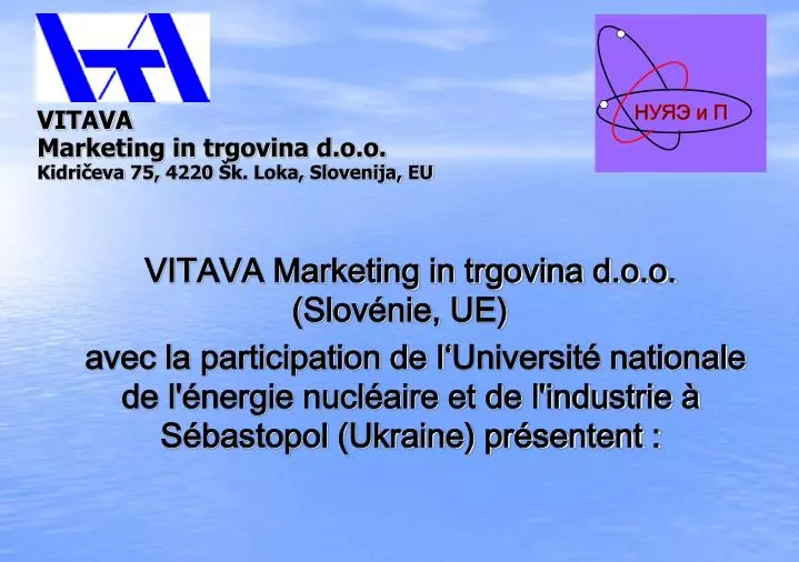 vitava marketing in trgovina d o o kidri eva 75 4220 k loka slovenija u