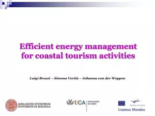 Efficient energy management for coastal tourism activities