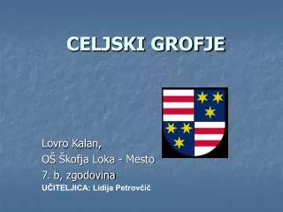 CELJSKI GROFJE