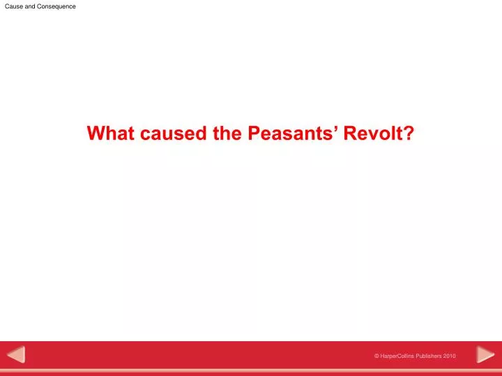 what caused the peasants revolt