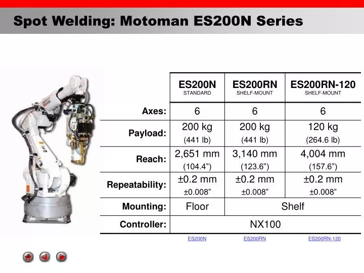 spot welding motoman es200n series