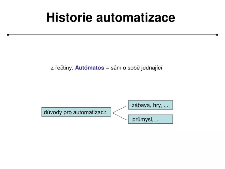 historie automatizace