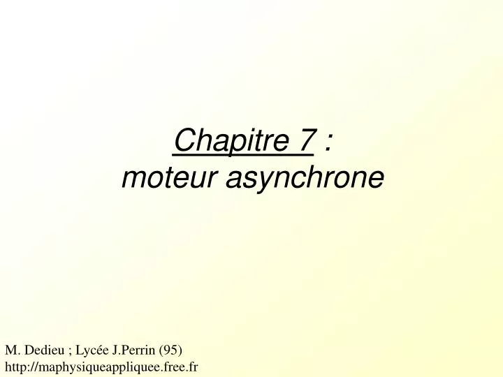 chapitre 7 moteur asynchrone