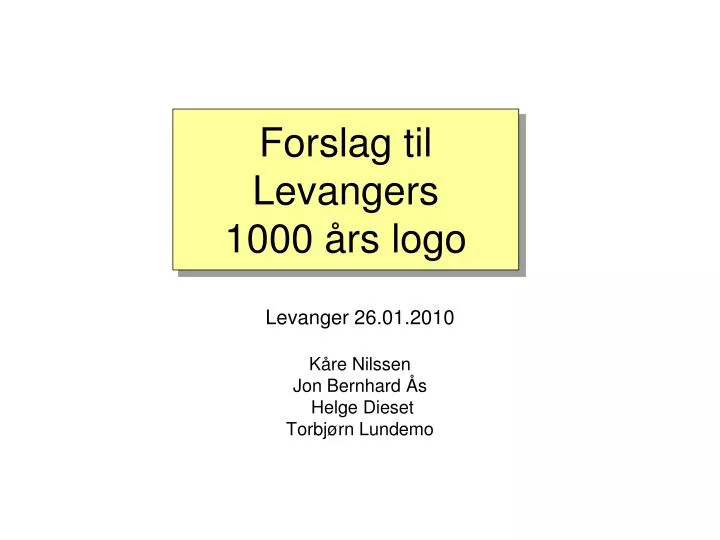 forslag til levangers 1000 rs logo