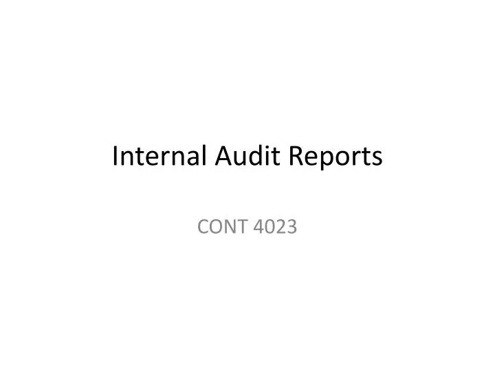 internal audit reports