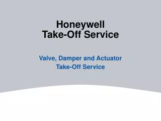 Honeywell Take-Off Service