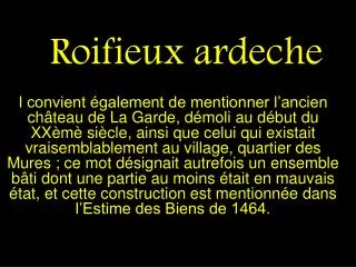 roifieux ardeche
